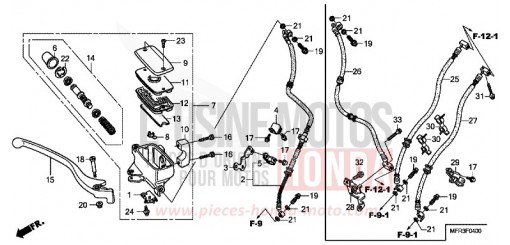 FRONT BRAKE MASTER CYLINDER VT1300CXA de 2010